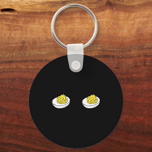 Waiting To Stuff My Face Deviled Eggs Couple Thank Schlüsselanhänger (Vorderseite)