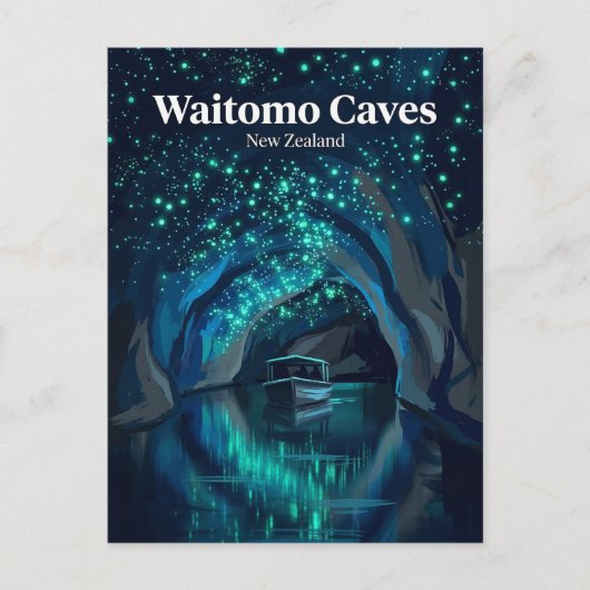 Waitomo Glowworm Caves Neuseeland Postkarte (Vorderseite)