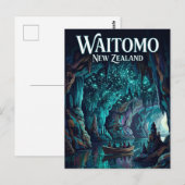 Waitomo Glowworm Caves Neuseeland Postkarte (Vorne/Hinten)