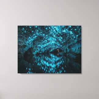 Waitomo Glowworm Galaxy - Biolumineszente Höhlenre Leinwanddruck