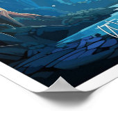 Waitomo Höhlen Neuseeland Reiseillustrierung Poster (Ecke)