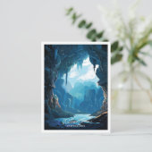 Waitomo Höhlen Neuseeland Reiseillustrierung Postkarte (Stehend Vorderseite)