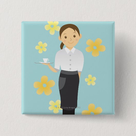 Waitress Button (Vorderseite)