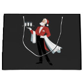 Waitress Christmas Santa Server Xmas  Große Geschenktüte (Vorderseite)