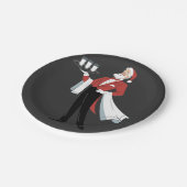 Waitress Christmas Santa Server Xmas  Pappteller (Schrägansicht)