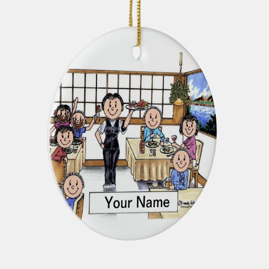 Waitress Keramik Ornament (Rechts)