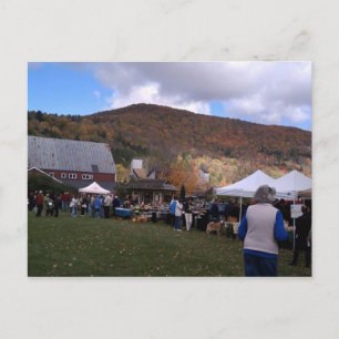 Waitsfield Vermont Bauern Market Okt. 2010 Postkarte