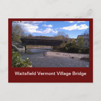 Waitsfield Vermont Village Bridge Postkarte