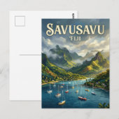 Waitui Marina Fidschi Postkarte (Vorne/Hinten)