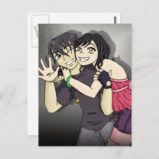 Wakaba und Arai Postkarte (Vorne/Hinten)