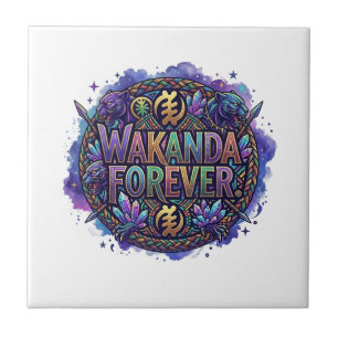 Wakanda Forever Stammeskrieger T-Shirt Fliese