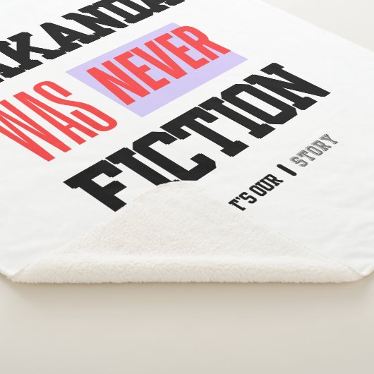 WAKANDA Was Never Fiction | Sherpa Blanket Sherpadecke (3/4)