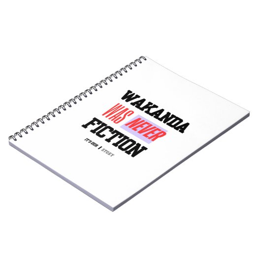 WAKANDA Was Never Fiction |  Spiral Photo Notebook Notizblock (Linke Seite)