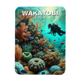 Wakatobi Indonesia Scuba Diver Magnet