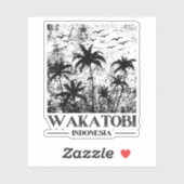 Wakatobi, Indonesien Aufkleber (Blatt)