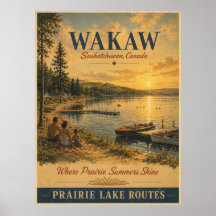Wakaw Saskatchewan Prärie Sommer Vintage Poster