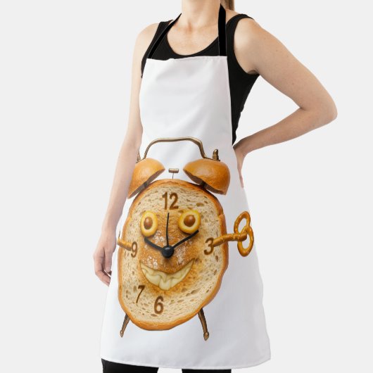 Wake and Bake! Funny Bread Alarm Clock Art Schürze (InSitu)