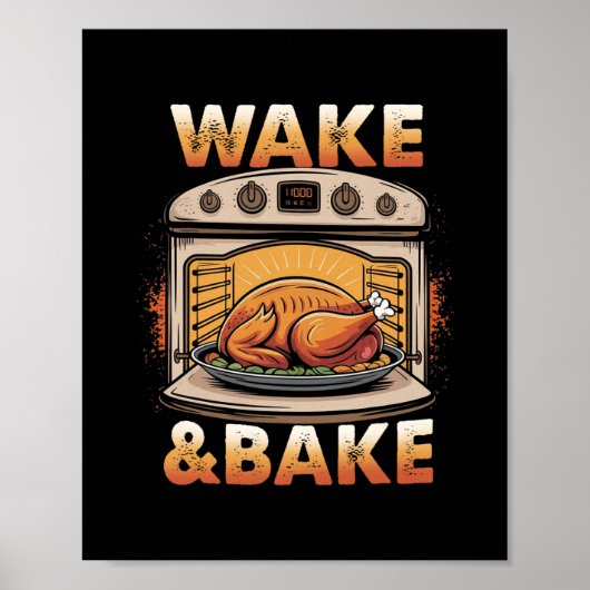 Wake And Ke Sauerteig Lustiger Ker Meme Erntedankf Poster (Vorne)