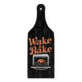 Wake Bake Truthahn Abendessen Lustiges Erntedankfe Schneidebrett (Vorderseite)