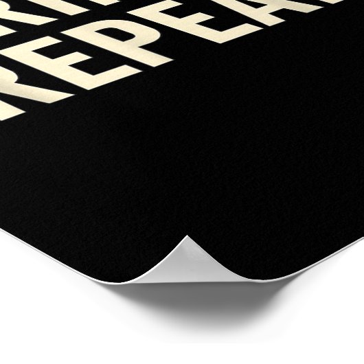 Wake Grind Repeat Motivational Hustle Design  Poster (Ecke)