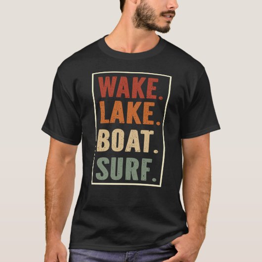 Wake Lake Boat T-Shirt (Vorderseite)