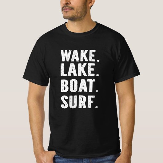 Wake Lake Boat T-Shirt (Vorderseite)