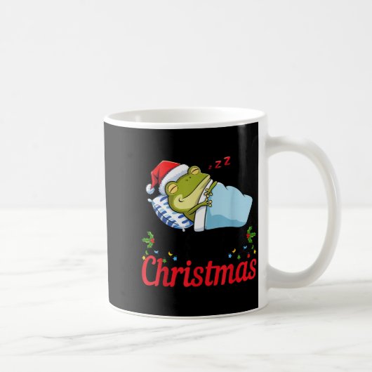 Wake Me Up When It's Christmas Cute Frog Animal Sl Kaffeetasse (Rechts)