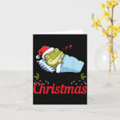 Wake Me Up When It's Christmas Cute Frog Animal Sl Karte (Gelbe Blume)