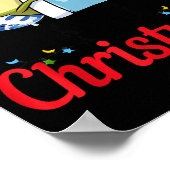 Wake Me Up When It's Christmas Cute Frog Animal Sl Poster (Ecke)