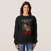 Wake Me Up When It's Christmas Pajamas  For Sloth  Sweatshirt (Vorne ganz)
