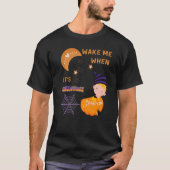 Wake Me When Its Halloween Cute Pumpkin Sleeping K T-Shirt (Vorderseite)