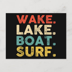 Wake Surfen Wake Surf Wake Surfen Seil Wake Surf Feiertagspostkarte