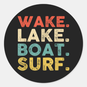 Wake-Surfing Wake Surf Wake Surfing Seil Wake Surf Runder Aufkleber