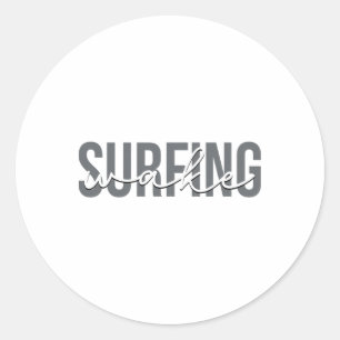 Wake Surfing Wakesurf Wake Surfer Surfen Boot Runder Aufkleber
