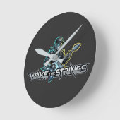 Wake The Strings Retro Future Art Runde Wanduhr (Winkel)