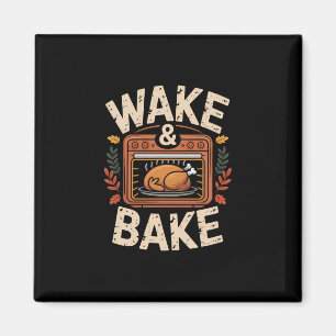 Wake und Ke lustiges Thanksgiving-Truthahn-Dinner Magnet