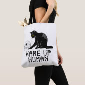 Wake Up Human - Funny Cat With Skull Tasche (Von Nahem)