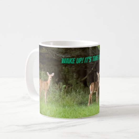 Wake Up! Its Time To Hunt Mug Kaffeetasse (Vorderseite Links)