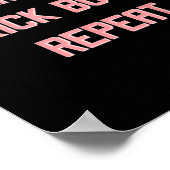 Wake Up Kick Butt Repeat Fun Cool Motivational !  Poster (Ecke)