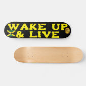 WAKE UP & LIVE 7 3/4" Skateboard Deck (Horizontal)