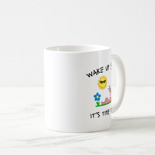 Wake Up S It's Time To Sin Funny Animal Meme  Kaffeetasse (VorderseiteRechts)