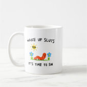 Wake Up S It's Time To Sin Kaffeetasse (Links)