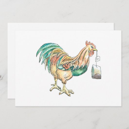 Wake Up WIth Tea Einladung (Vorne/Hinten)