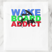 Wakeboard Addict Rechteckiger Aufkleber (Tasche)