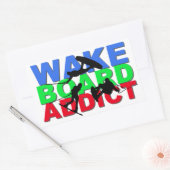 Wakeboard Addict Rechteckiger Aufkleber (Umschlag)
