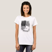 Wakeboard American Flag Wakeboarder T-Shirt (Vorne ganz)