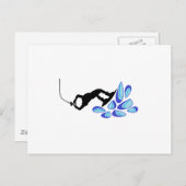 Wakeboard Blue Postkarte (Vorne/Hinten)