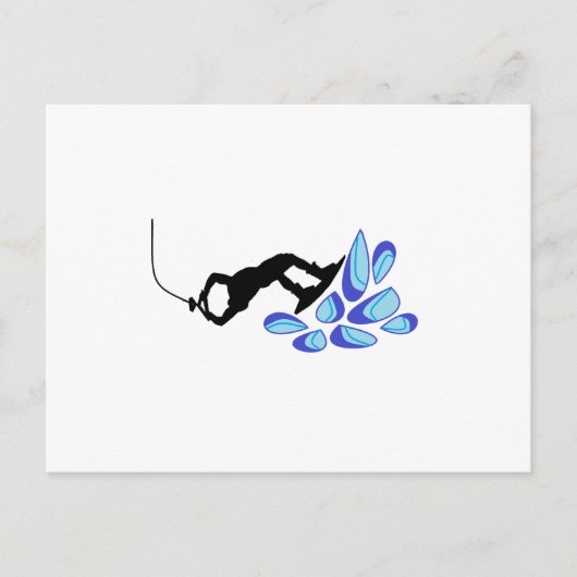 Wakeboard Blue Postkarte (Vorderseite)