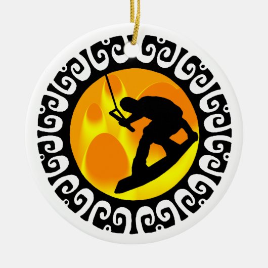 WAKEBOARD BÜHNE-SETZER KERAMIK ORNAMENT (Vorne)