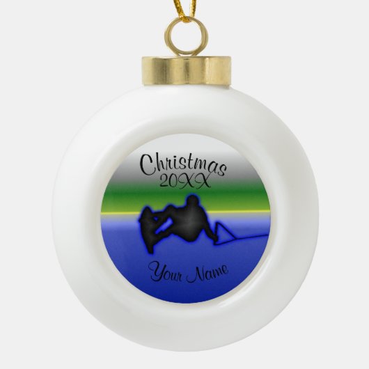 Wakeboard Ceramic Ball Christmas Ornament (Vorderseite)